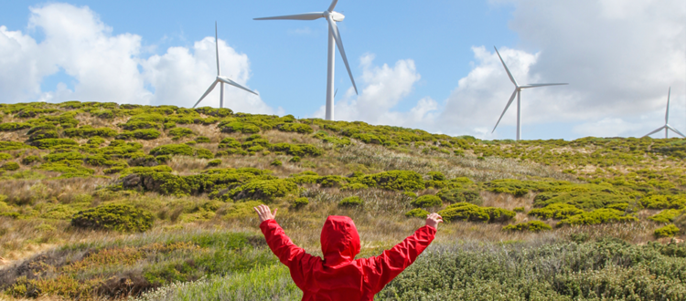 Clean Energy Can Come from Large Wind Mills in the Country Side