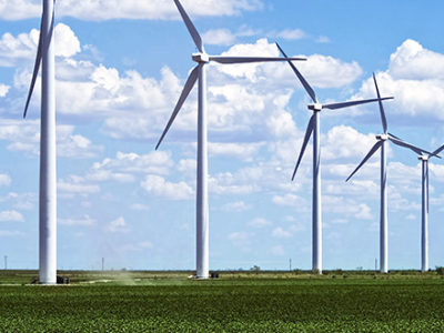 Windmills creating electricity from Wind to provide clean energy